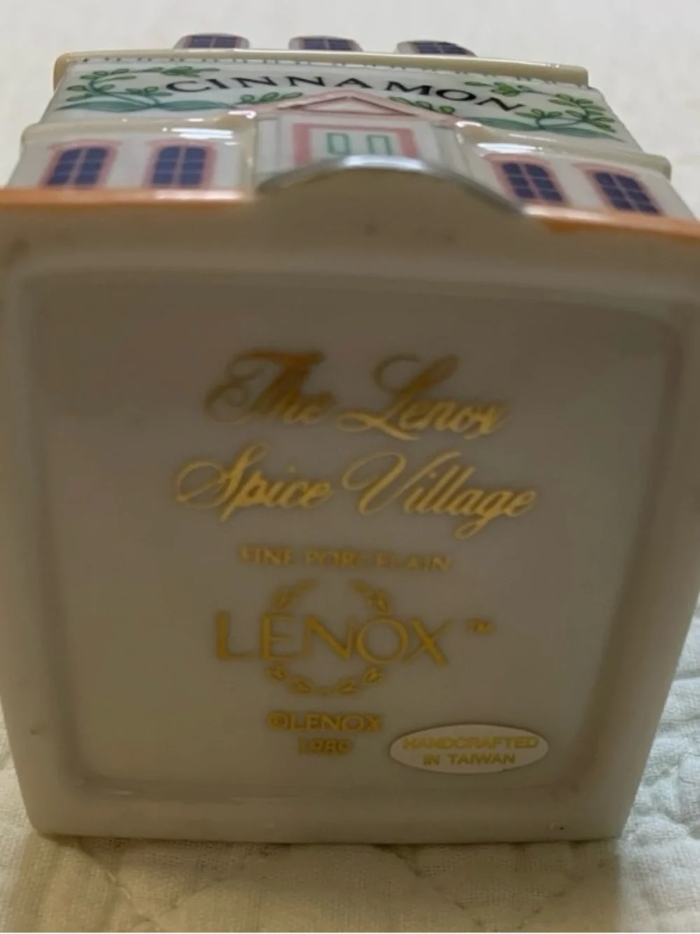 Lenox Vintage 1989 Collectible Cinnamon Porcelain Spice Jar House Replacement